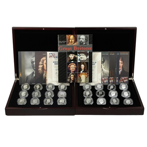 412 - Two (2) Great Britons Royal Mint silver proof sets, including a 2006 12-coin set and a 2007 12-coin ... 