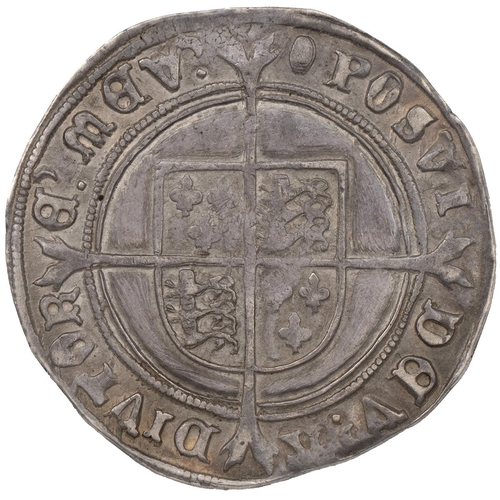 49 - Edward VI silver Shilling, fine issue (1551-1553), tun mintmark and 'V' for 'W' in obverse legend (S... 