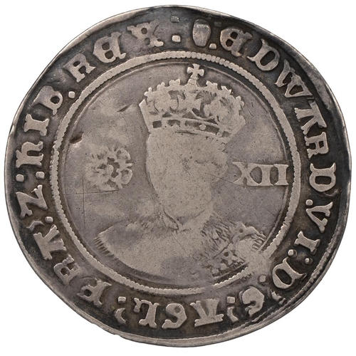 50 - Edward VI silver Shilling, fine issue (1551-1553), tun mintmark (S 2482, North 1937). Obverse: facin... 