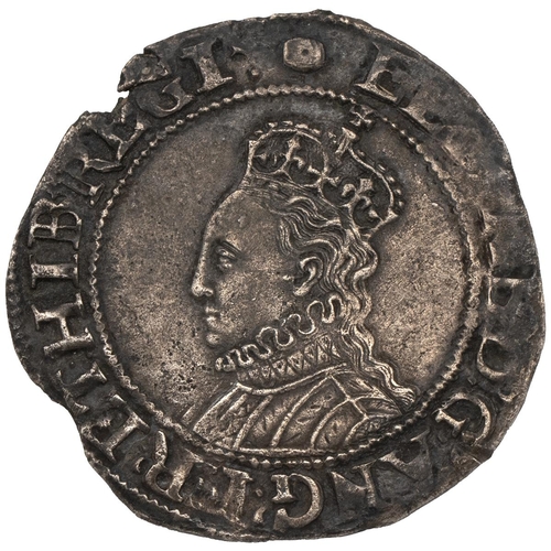 57 - Elizabeth I silver Shilling, sixth issue (1582-1600), tun mintmark (S 2577, North 2014). Obverse: cr... 