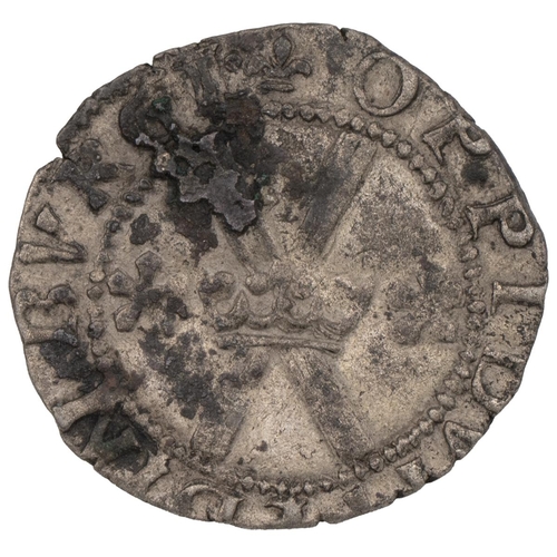 68 - Scotland, Mary billon Bawbee, first period (1542-1558), Edinburgh (S 5432). Obverse: crowned thistle... 