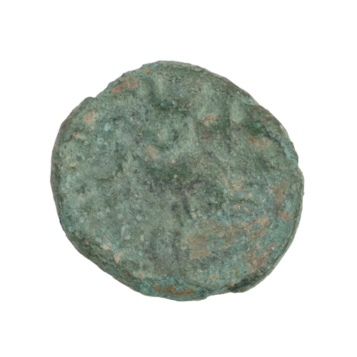 7 - Cantuvellauni, Rues (c 1-10 AD), bearded bronze Unit (S 272, ABC 2754). Obverse:  bearded head facin... 