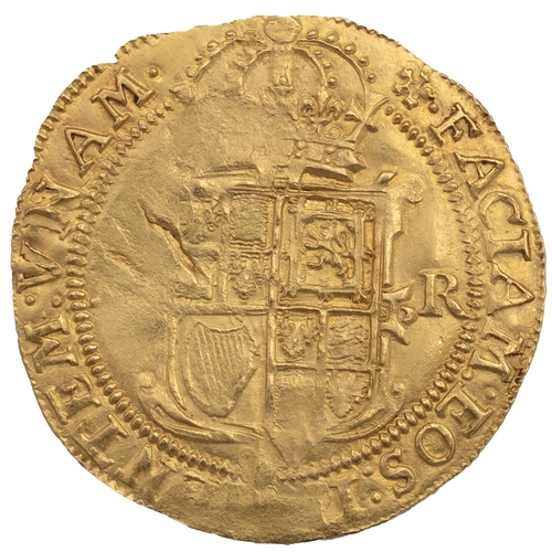 71 - James I gold Unite, second coinage (1604-1619), cinquefoil mintmark (S 2620, North 2085). Obverse: h... 