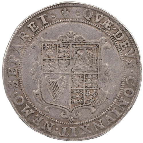 75 - James I silver Crown, second coinage (1604-1619), lis mintmark (S 2652, North 2097). Obverse: king o... 