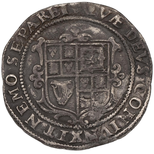 76 - James I silver Halfcrown, third coinage (1619-1625), lis mintmark (S 2666, North 2122). Obverse: rid... 