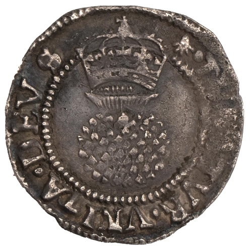 78 - James I silver Halfgroat, second coinage (1604-1619), escallop mintmark, apparent misspelling (S 265... 