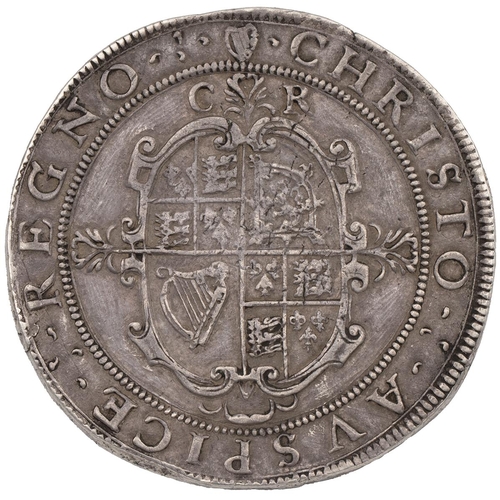 83 - Charles I (1625-1649) silver Crown, Tower under the king, group II, harp mintmark (S 2755, North 219... 