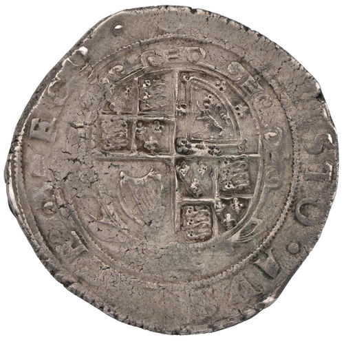 89 - Charles I (1629-1645) silver Halfcrown, Tower under parliament, group IV, triangle in circle (S 2779... 