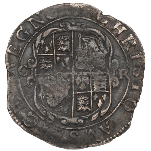 94 - Charles I (1625-1649) silver Shilling, Tower under the king, group D, harp mintmark (S 2789, North 2... 