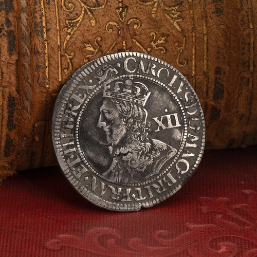 97 - Charles I (1625-1649) silver Shilling, York mint, type 5 (S 2874, North 2320). Obverse: left-facing ... 