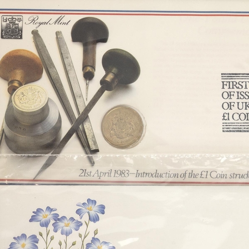 25 - Collection of philatelic numismatic first day covers, largely 1980s and 1990s Royal Mint issues, inc... 