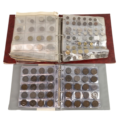 28 - Two (2) folders of 20th-century British coinage with a small number of pre-1920 and pre-1947 silver ... 