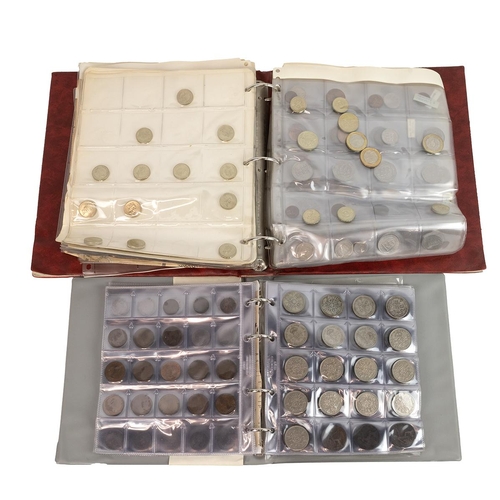 28 - Two (2) folders of 20th-century British coinage with a small number of pre-1920 and pre-1947 silver ... 