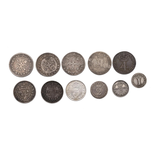 31 - Eleven (11) Maundy Money silver coins, including 1677 Charles II Fourpence, 1679, 1683, 1687 James I... 