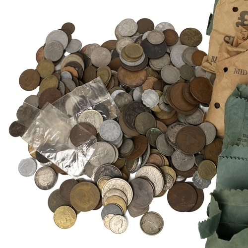 38 - Large collection of coins to include 1,300g of pre-1947 British coinage, 66g of pre-1920 coinage, va... 