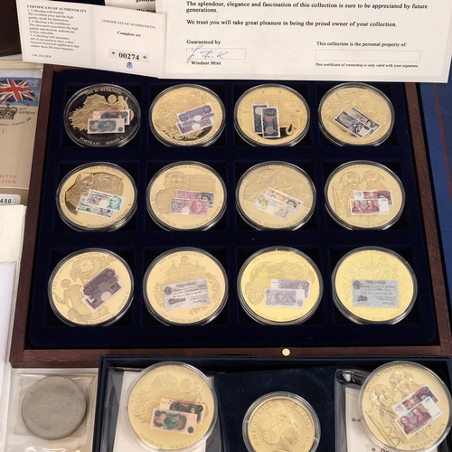 39 - Collection of modern base metal coinage and stamp covers, including two complete US Presidents sets ... 