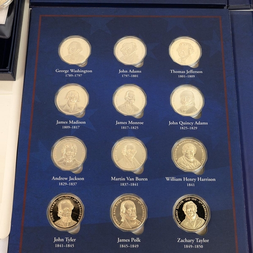 39 - Collection of modern base metal coinage and stamp covers, including two complete US Presidents sets ... 