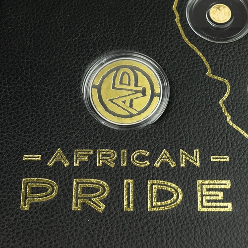 94 - 2019 African Pride 999 gold proof Wildlife set with 13x 0.5g coins coin set with a larger medal. Pac... 