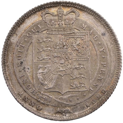 103 - 1825 George IV silver Shilling, second reverse (S 3811). Grade: EF - attractively toned, Extremely F... 