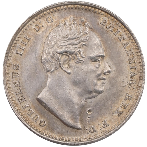 106 - 1834 William IV silver Shilling (S 3835). Grade: aUNC - about Uncirculated with damage to the front ... 