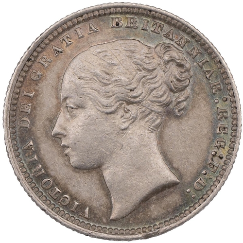 108 - 1873 Victoria silver Shilling, die no. 105 (S 3906A). Grade: VF - Very Fine, attractively toned.