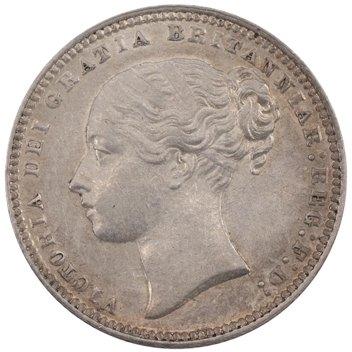 109 - 1876 Victoria silver Shilling, die no. 6 (S 3906A). Grade: VF - Very Fine.