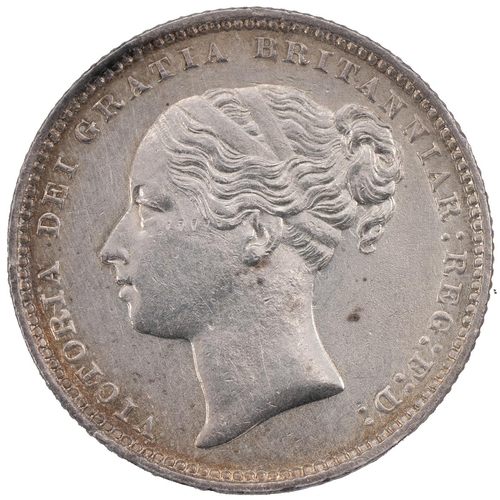 111 - 1883 Victoria silver Shilling (S 3907). Grade: EF - Extremely Fine.