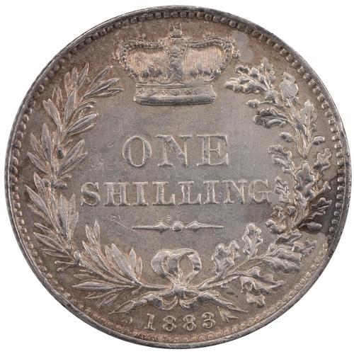 111 - 1883 Victoria silver Shilling (S 3907). Grade: EF - Extremely Fine.