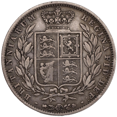 121 - 1846 Victoria silver Halfcrown (S 3888). Grade: aF - about Fine.