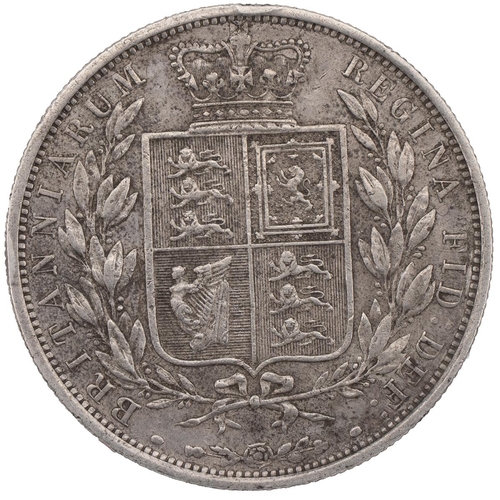 123 - 1886 Victoria silver Halfcrown (S 3889). Grade: F - Fine or slightly better.