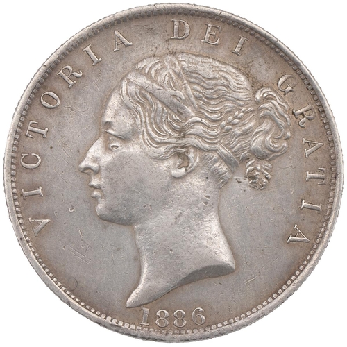 124 - 1886 Victoria silver Halfcrown (S 3889). Grade: gF - good Fine.