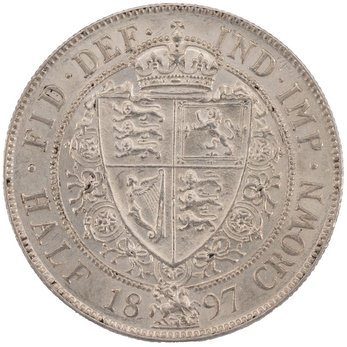 126 - 1897 Victoria silver Halfcrown (S 3938). Grade: EF+ - Extremely Fine or better.