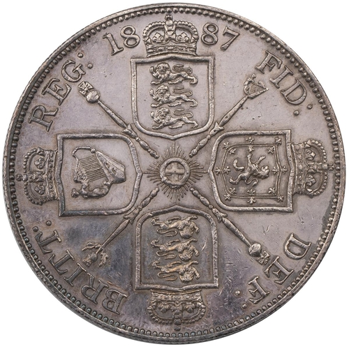 131 - 1887 Victoria silver Double Florin (S 3923). Grade: gVF - good Very Fine.