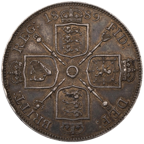 133 - 1889 Victoria silver Double Florin (S 3923). Grade: F - Fine.