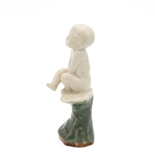 162 - Leslie Harradine (British 1887 - 1965) for Royal Doulton - 'Amused Child' H48 - issued circa 1912. I... 