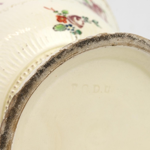 178 - 19th century Poor Richard's Maxim's plate, along with a 18th century twin handled flower vase decora... 