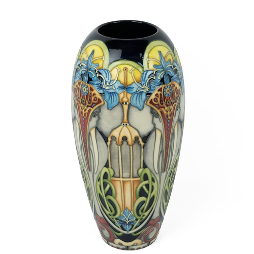 181 - Kerry Goodwin for Moorcroft 'Dasara Elephant' pattern vase, limited edition (104/200), height 37cm.