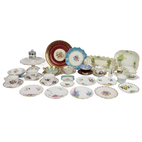 184 - Aynsley china various styles including cups and saucers, comports, bowls and vases. Approximately 35... 