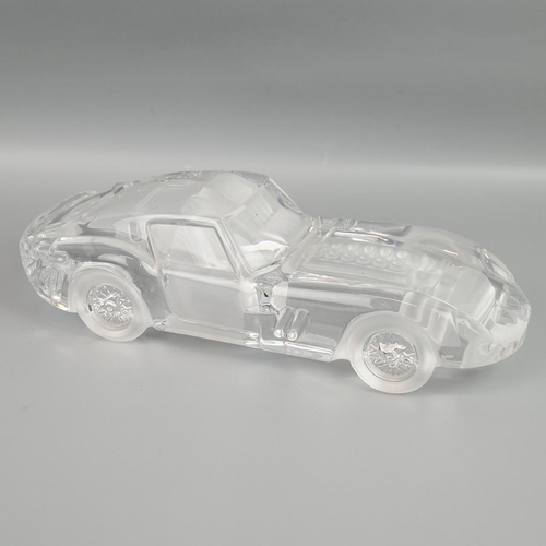 210 - Xavier Froissart for Daum, crystal glass model of a Ferrari sports car, signed to the side 'Daum Fra... 