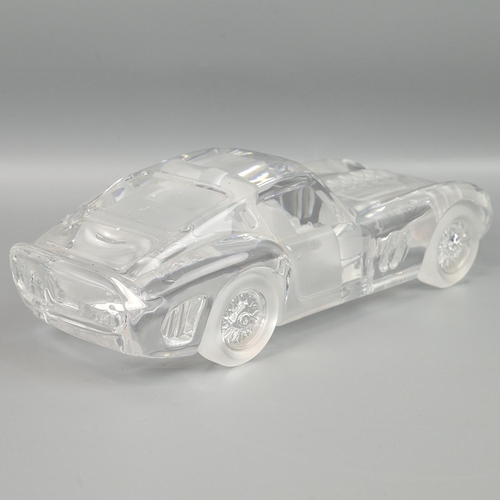 210 - Xavier Froissart for Daum, crystal glass model of a Ferrari sports car, signed to the side 'Daum Fra... 