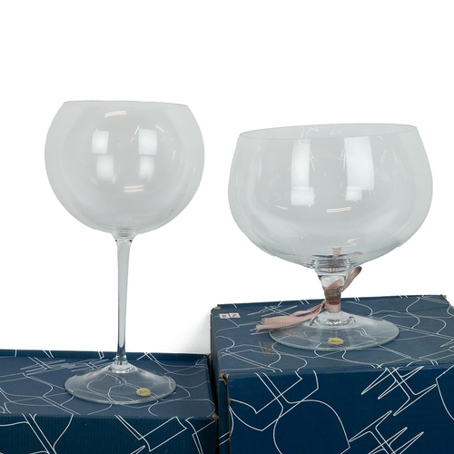 213 - 'dancing glasses' series oversized toasting glasses by Moser designed by Frantisek Chocholaty, Moon ... 