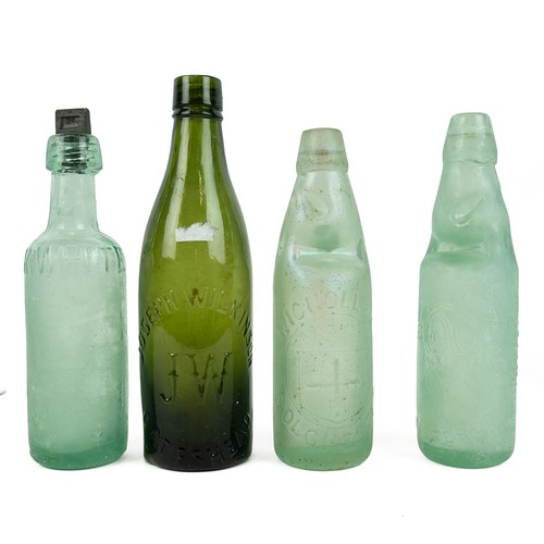 215 - Collection of Glassware to include 2 x Lemonade Bottles and cod bottles, pharmaceutical named medica... 