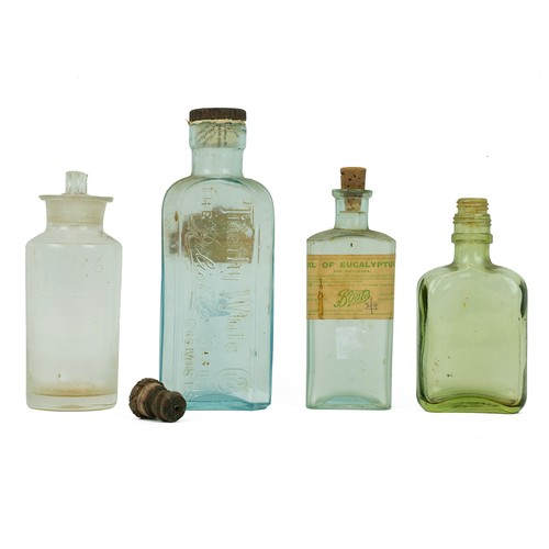 215 - Collection of Glassware to include 2 x Lemonade Bottles and cod bottles, pharmaceutical named medica... 