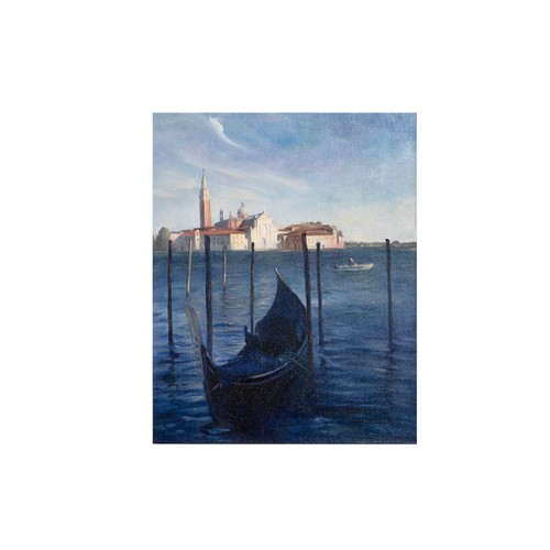 227 - Shiquan Zou (b.1965 ) - Venetian Scene (2023), oil on canvas, signed and dated lower right, framed a... 