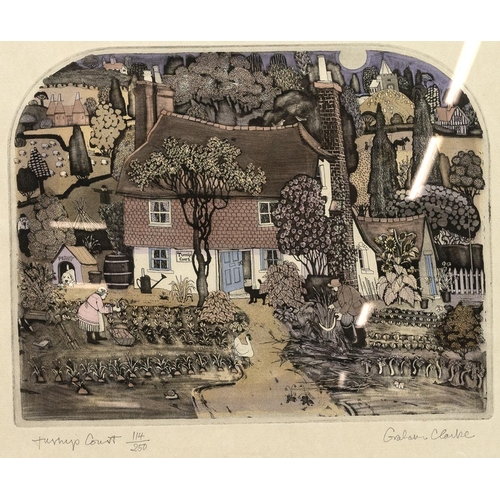 235 - Graham Clarke prints (b 1941) two etching and aquatint hand coloured limited edition prints signed a... 