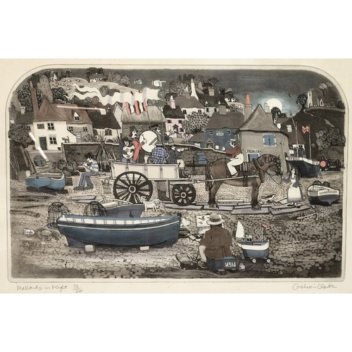 235 - Graham Clarke prints (b 1941) two etching and aquatint hand coloured limited edition prints signed a... 