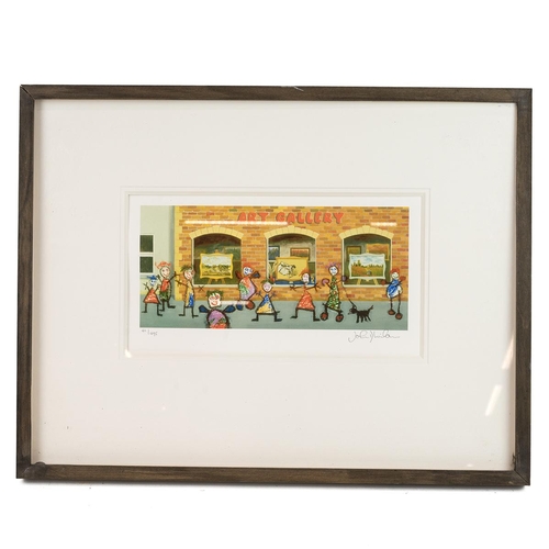 252 - John D Wilson (B.1942)  Limited edition print 'Window Shopping' 41/495 signed in pencil lower right.... 