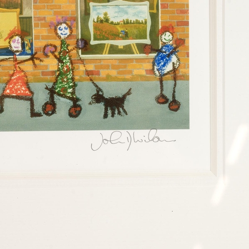 252 - John D Wilson (B.1942)  Limited edition print 'Window Shopping' 41/495 signed in pencil lower right.... 