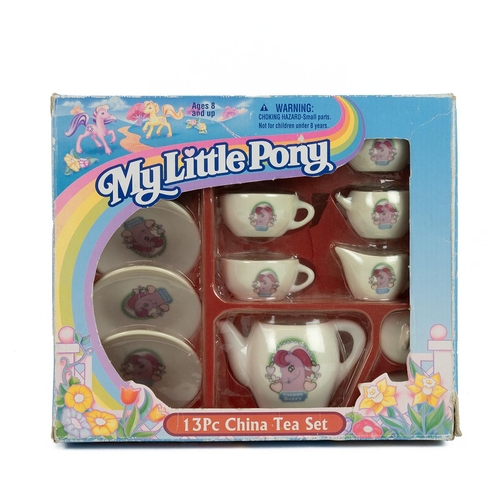 268 - My Little Pony Tea Set in original packaging, a 1950's Mr Turnip puppet in original box, three Ruper... 