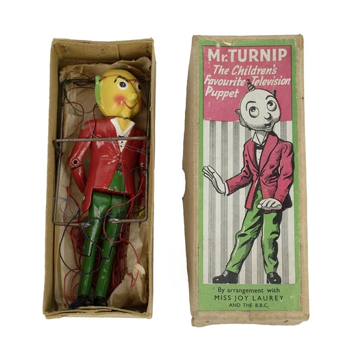 268 - My Little Pony Tea Set in original packaging, a 1950's Mr Turnip puppet in original box, three Ruper... 